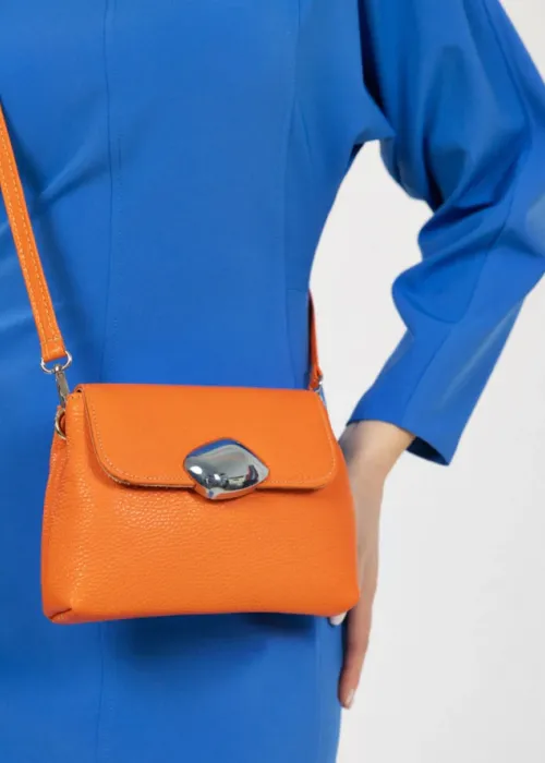 Clic Jewels Maya Mini Bag Orange Dolaro Leather